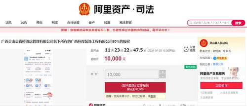 一元起拍，江苏一公司80%股权竟以1元成交！